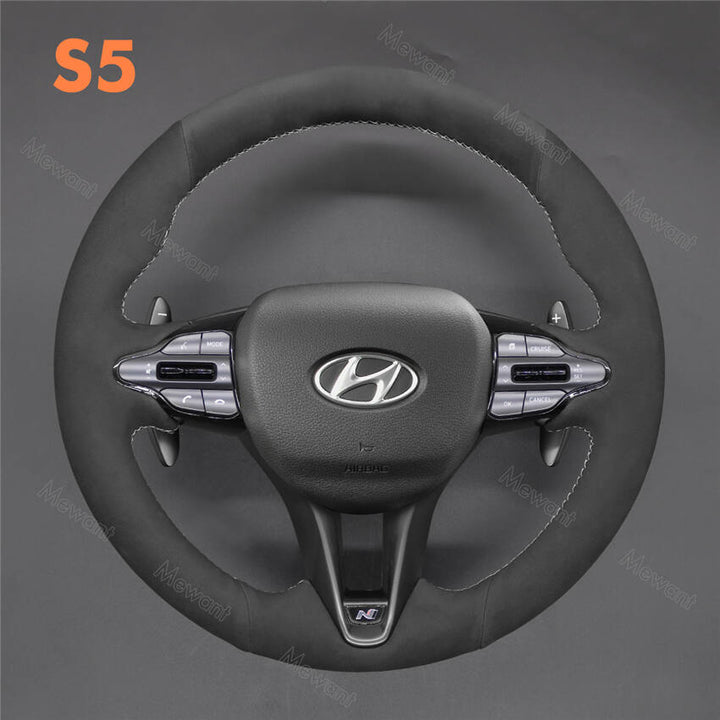 Steering Wheel Cover for Hyundai i30 i20 Elantra Kona Veloster N N-line 2017-2024