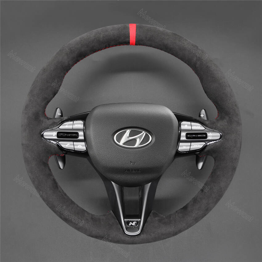 Steering Wheel Cover for Hyundai i30 i20 Elantra Kona Veloster N N-line 2017-2024