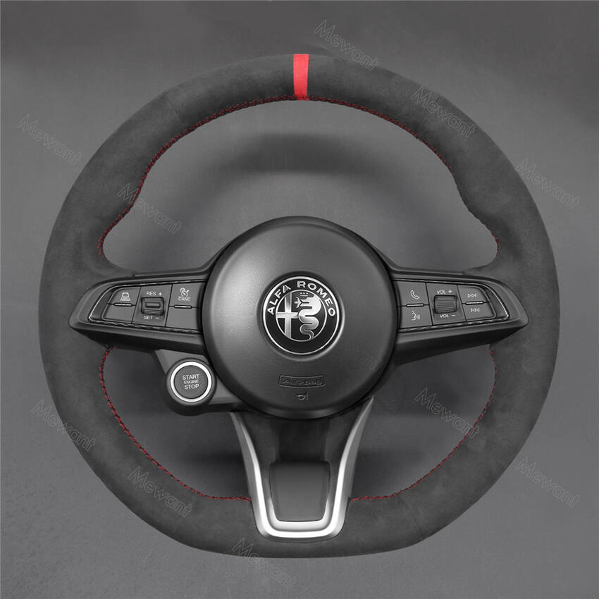 Steering Wheel Cover For Alfa Romeo Giulia Stelvio Tonale 2020-2022