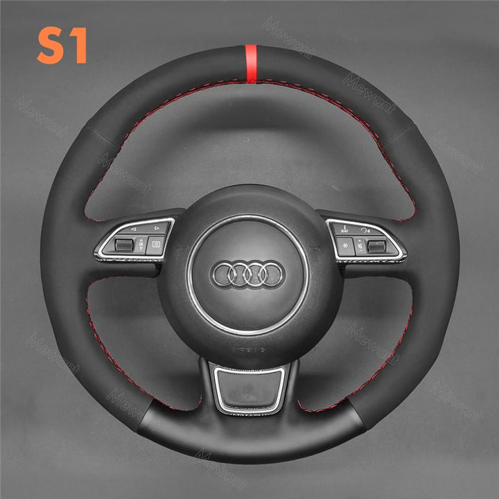 Steering Wheel Cover For Audi A3 A4 A5 A6 A7 Allroad RS S6 S7 S8