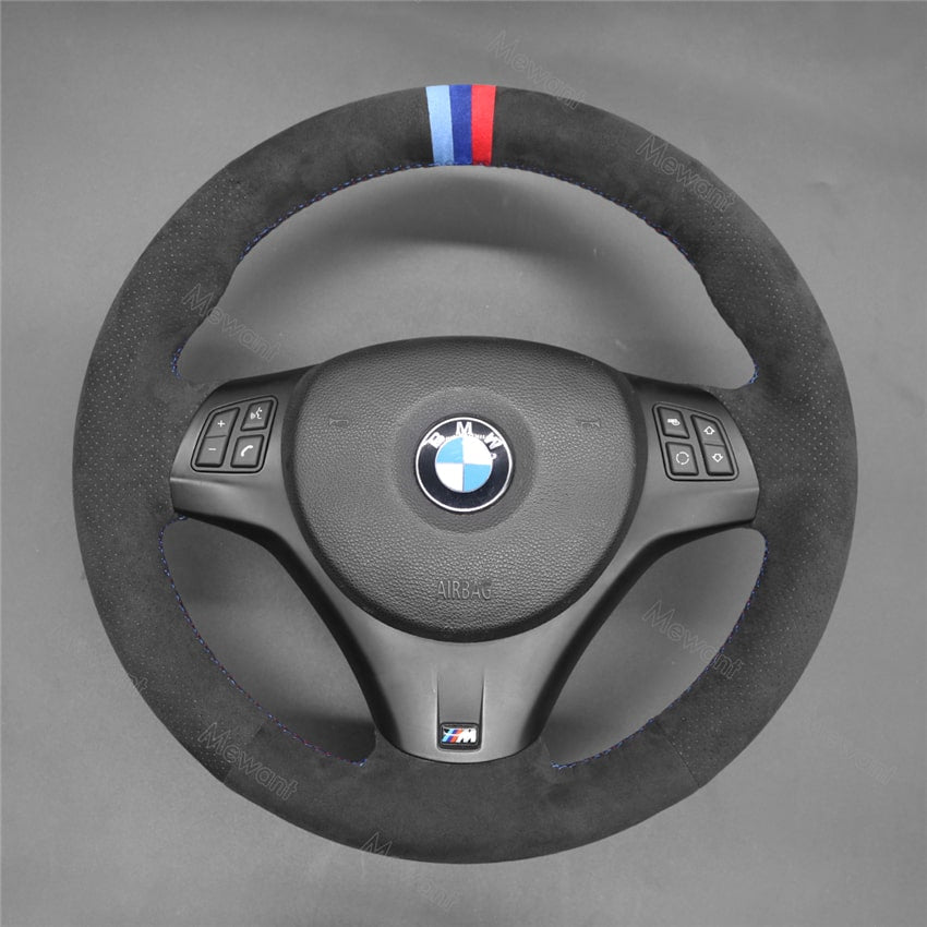 Carbon Fiber Look For BMW 1 3 Series E82 E87 E90 E92 E93 Steering Wheel  Cover