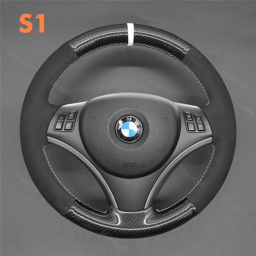 Steering Wheel Cover For BMW E81 E82 E87 E88 E90 E91 E92 E93 X1 E84