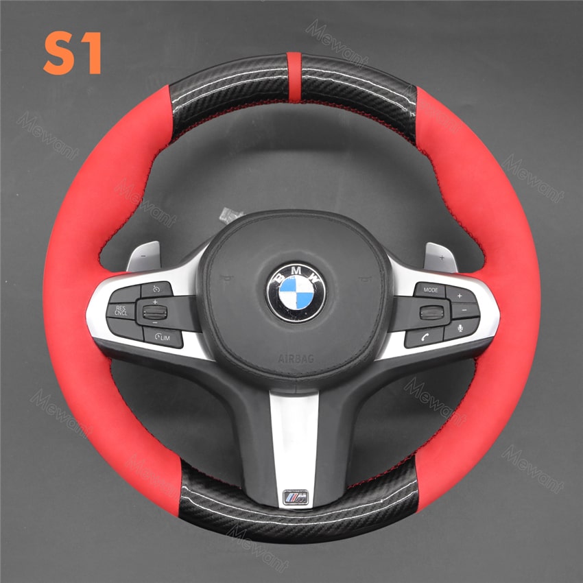 Steering Wheel Cover For BMW G01 G02 G05 G06 G07 G11 G12 G14 G15 G16 G20 G21 G22 G23 G26 G29 G30 G32 G40 G44 F40 F44 Media 4 of 6