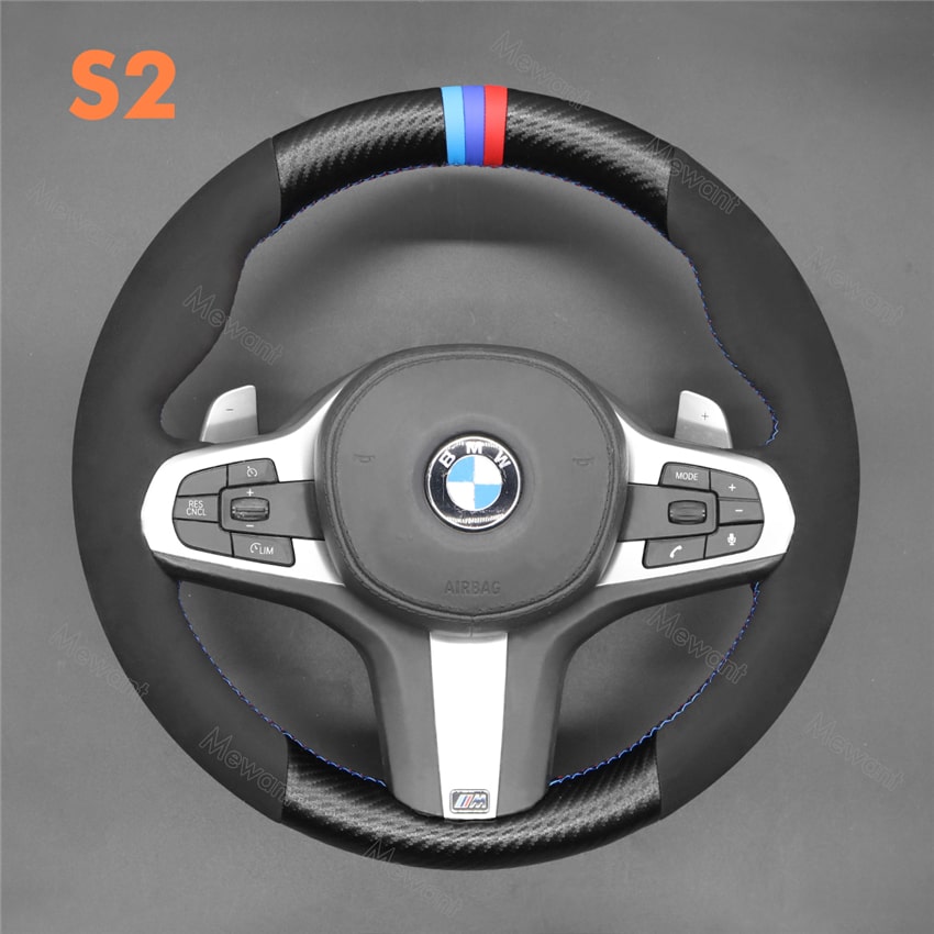 Steering Wheel Cover For BMW G01 G02 G05 G06 G07 G11 G12 G14 G15 G16 G20 G21 G22 G23 G26 G29 G30 G32 G40 G44 F40 F44 Media 5 of 6