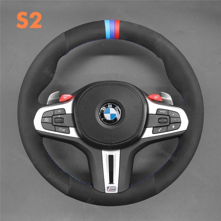 Steering Wheel Cover For BMW X3 X3M X4 X4M X5 X5M X6 X6M M3 M4 M5 M8 G80 G82 G83 F90 F91 F92 F93 F95 F96 F97 F98 2018-2024