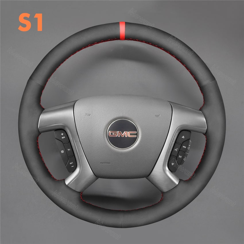 Steering Wheel Cover For GMC Sierra 1500 2500 3500 Acadia Savana Yukon 2007-2024