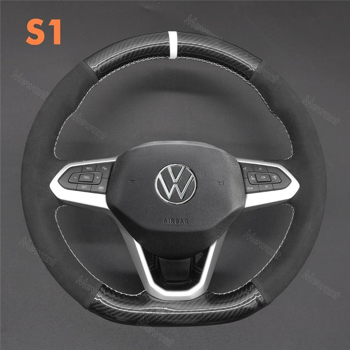 Steering Wheel Cover For Volkswagen VW Atlas Cross Sport Taos Media 2 of 4