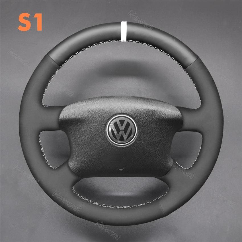 Steering Wheel Cover For Volkswagen VW Golf 4 Passat B5 Sharan Bora T4 T5 Media 2 of 3