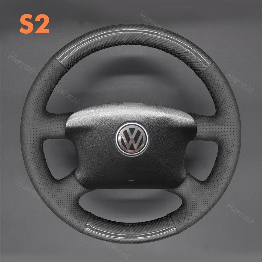 Steering Wheel Cover For Volkswagen VW Golf 4 Passat B5 Sharan Bora T4 T5 Media 3 of 3