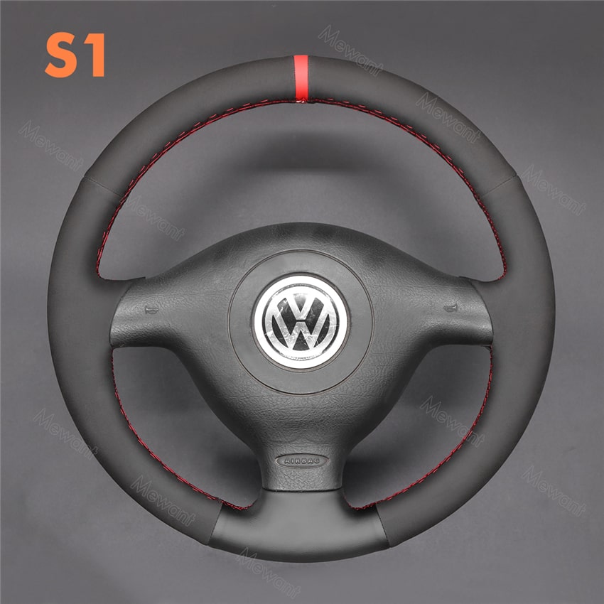 Steering Wheel Cover For Volkswagen VW Golf 4 Passat B5 Variant Polo Bora Sharan Media 3 of 5