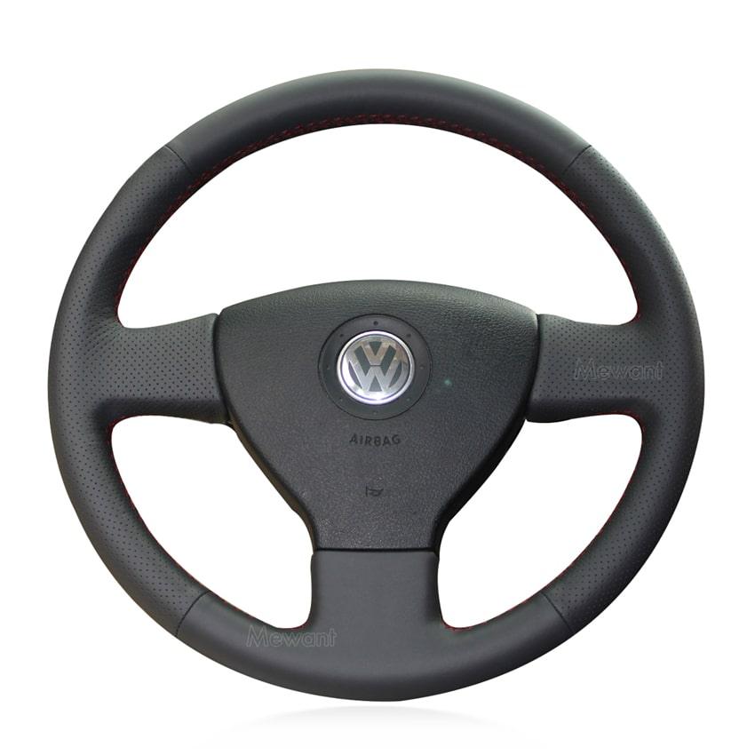 Steering Wheel Cover For Volkswagen VW Golf 5 Golf Plus Polo Jetta Passat Variant Tiguan Touran Media 1 of 2