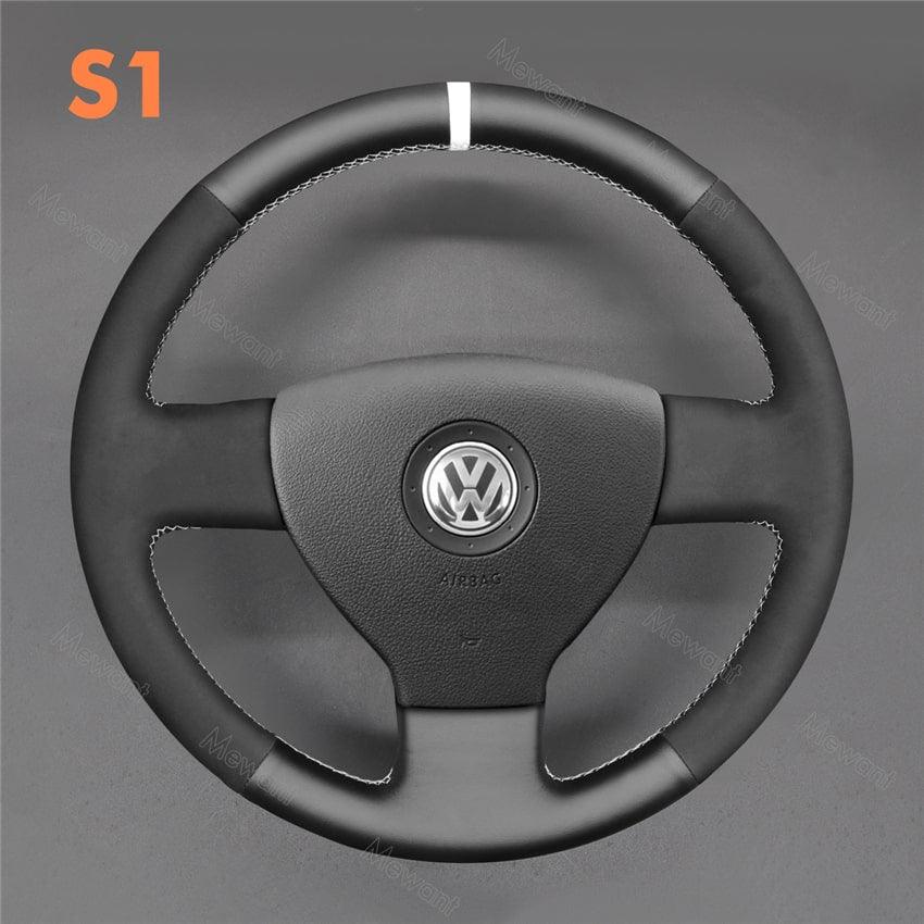 Steering Wheel Cover For Volkswagen VW Golf 5 Golf Plus Polo Jetta Passat Variant Tiguan Touran Media 2 of 2
