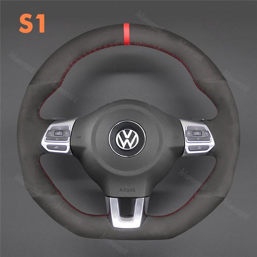 Steering Wheel Cover For Volkswagen VW Golf 6 Polo GTI Scirocco CC Tiguan
