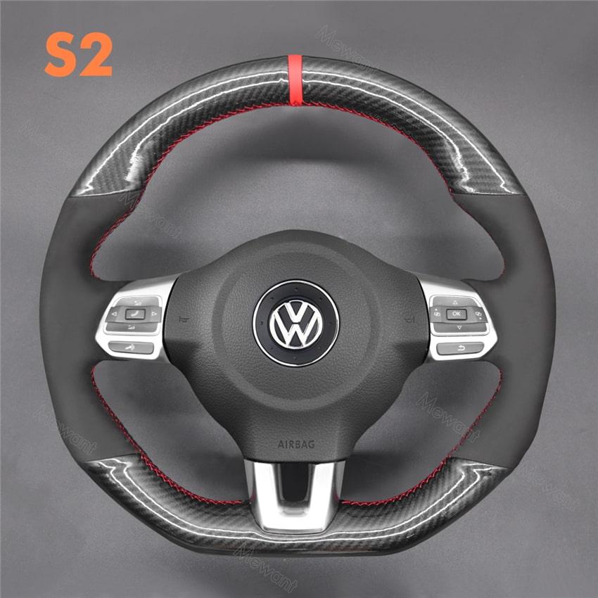 Steering Wheel Cover For Volkswagen VW Golf 6 Polo GTI Scirocco CC Tiguan