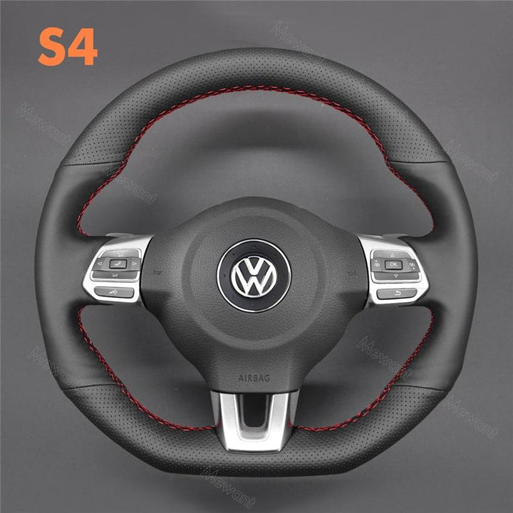 Steering Wheel Cover for VW Golf 6 Tiguan Caddy Polo | Mewant - Stitchingcover