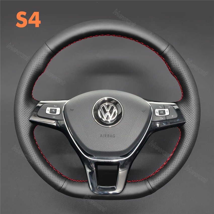 Steering Wheel Cover For Volkswagen VW Golf 7 Polo 5 6 Up! Arteon Passat B8 Tiguan Media 5 of