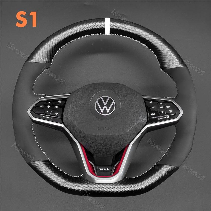 Steering Wheel Cover For Volkswagen VW Golf 8 GTI8 GTD8 GTE8 R8 Arteon Tiguan Touareg Media 3 of