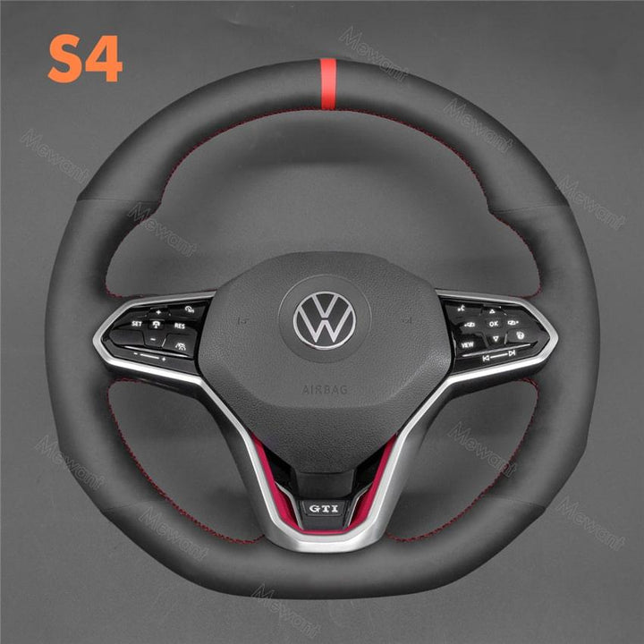 Steering Wheel Cover For Volkswagen VW Golf 8 GTI8 GTD8 GTE8 R8 Arteon Tiguan Touareg Media 6 of