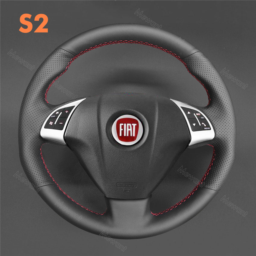 Steering Wheel Cover for Fiat Bravo Grande Punto Linea 2007-2019 - Stitchingcover