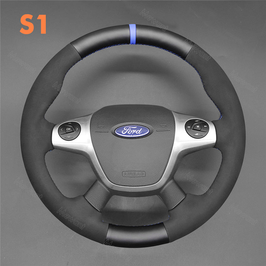 Steering Wheel Cover for Ford Grand C-Max Escape Kuga Focus III 2011-2018