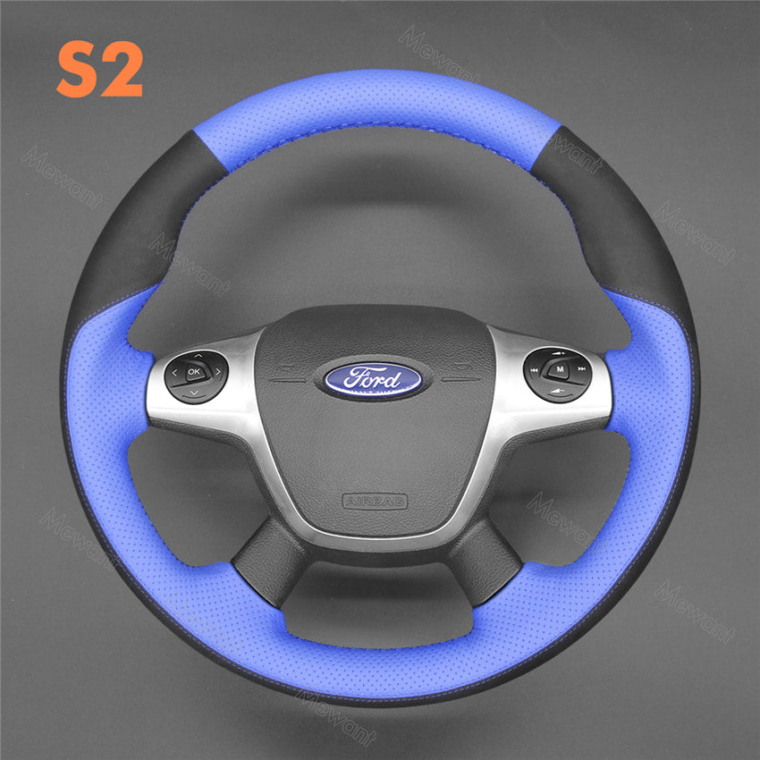 Steering Wheel Cover for Ford Grand C-Max Escape Kuga Focus III 2011-2018