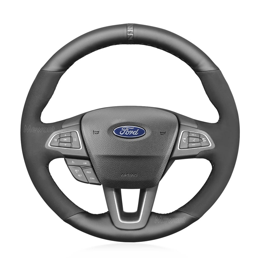 Steering Wheel Cover for Ford Focus III Escape Ecosport Kuga Grand C-MAX 2015-2023