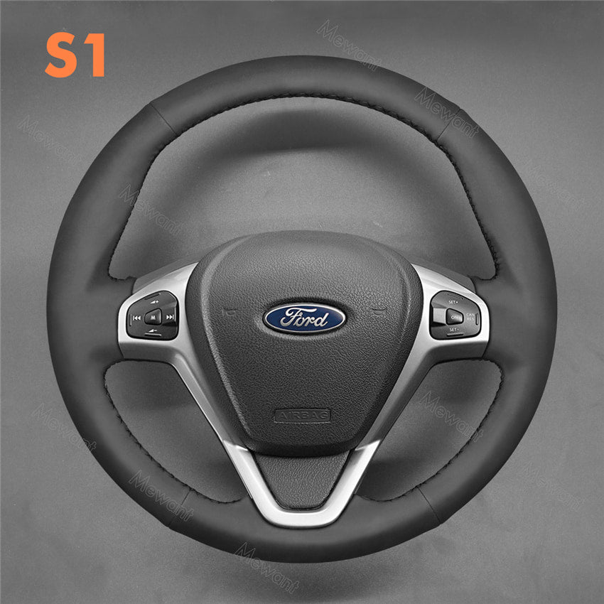 Steering Wheel Cover for Ford Fiesta VI VII Ecosport B-MAX Ka Tourneo Transit Courier 2008-2024