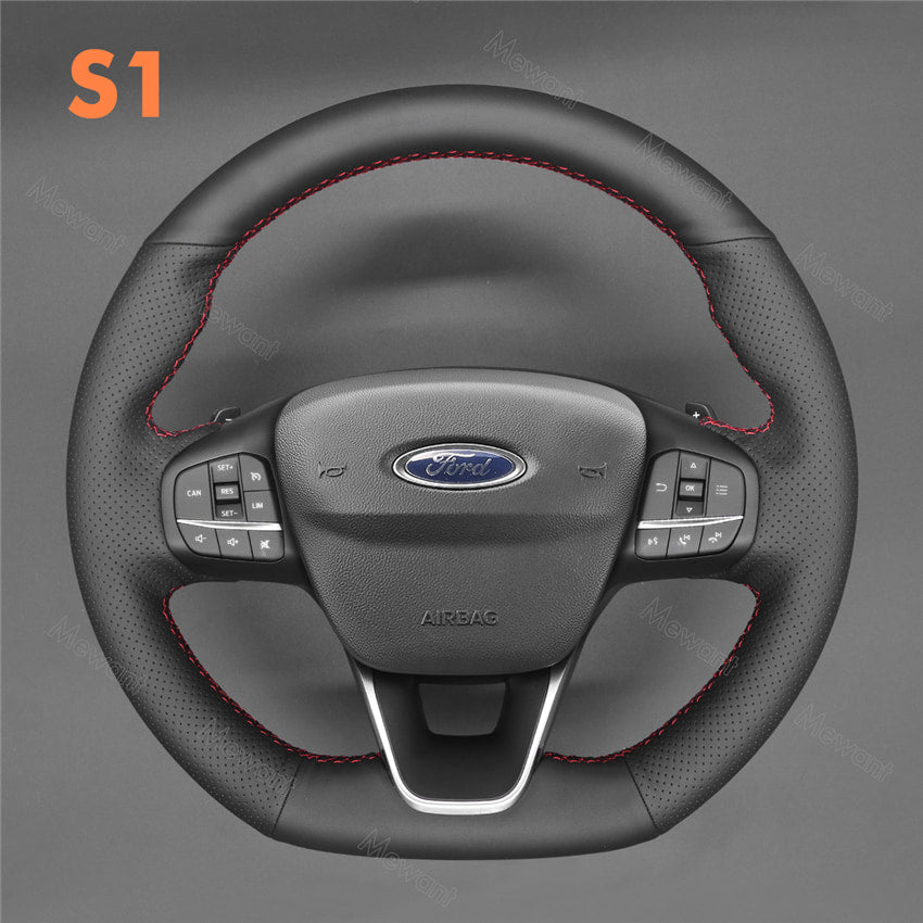 Steering Wheel Cover for Ford Focus Fiesta Kuga Puma ST ST-Line 2017-2024