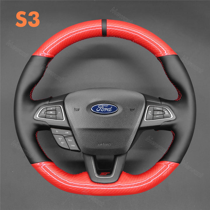 Steering Wheel Cover for Ford Focus RS ST Ecosport Kuga ST-Line 2015-2020