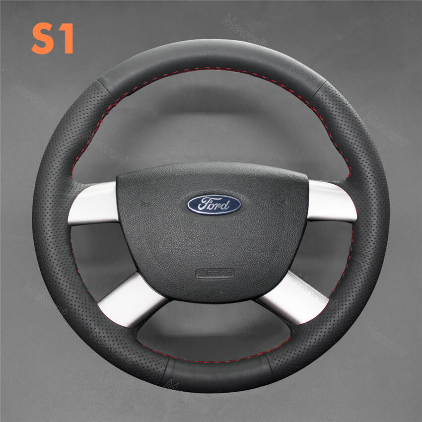 Steering Wheel Cover for Ford Focus II CC C-MAX Kuga Transit Connect 2004-2013