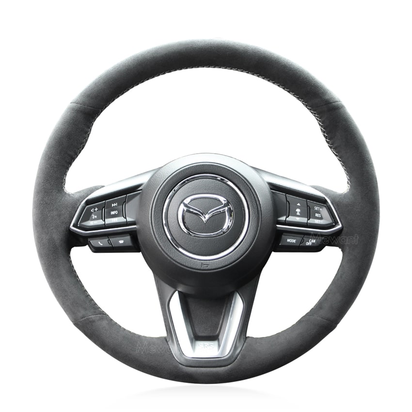 Steering Wheel Cover for Mazda 3 Axela 6 Atenza CX5 CX9 (Leather wheel)