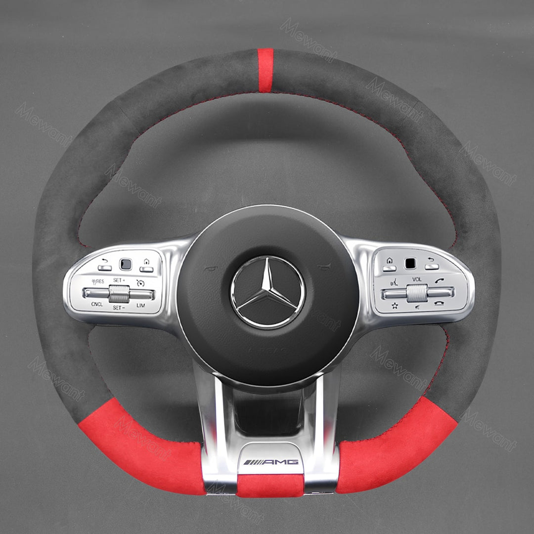Steering Wheel Cover for Mercedes benz AMG A35 W177 C63 W205 E63 W213 H247 X253 W167 W222