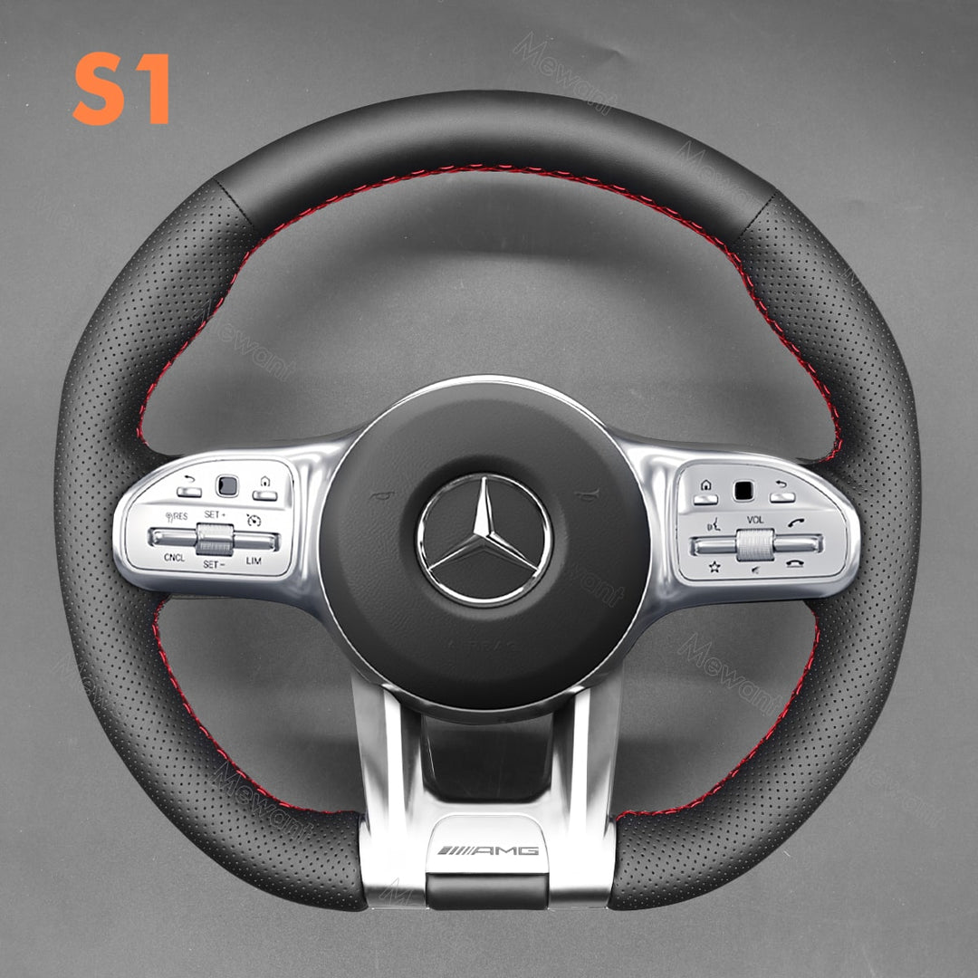 Steering Wheel Cover for Mercedes benz AMG A35 W177 C63 W205 E63 W213 H247 X253 W167 W222