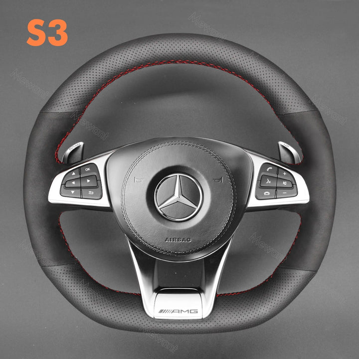 Steering Wheel Cover for Mercedes benz AMG C190 W205 C117 C218 W213 X253 W166 W222 R172
