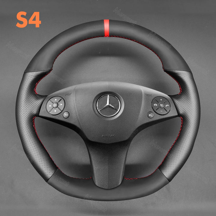 Steering Wheel Cover for Mercedes benz C63 W204 C219 W212 R230 C197 R197 AMG - Stitchingcover