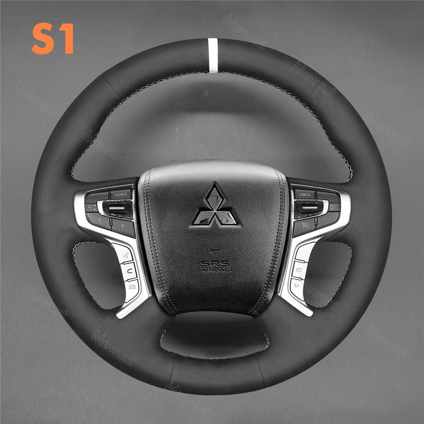 Steering Wheel Cover for Mitsubishi Outlander L200 Shogun Pajero Sport Triton 2015-2021