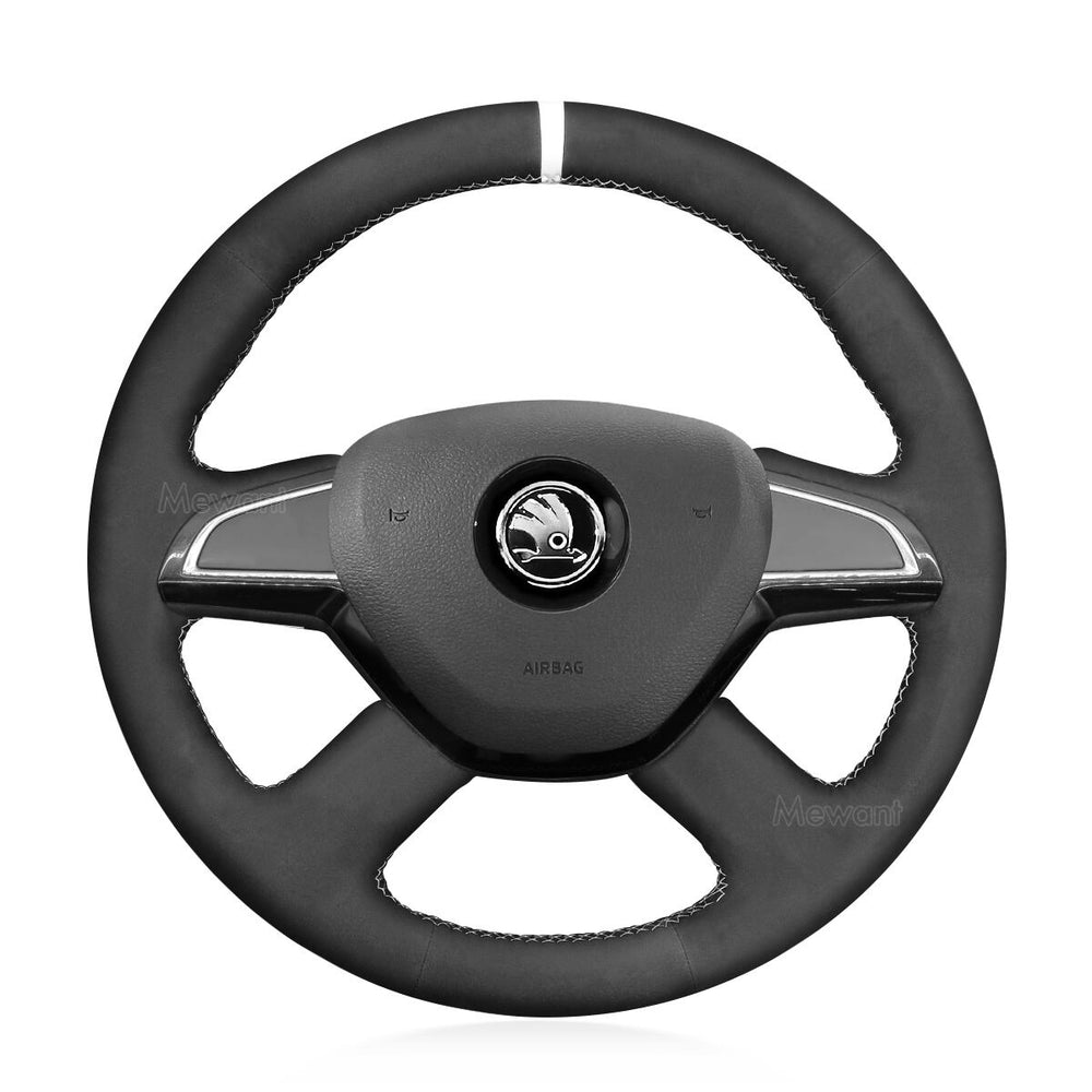 Steering Wheel Cover for Skoda Octavia Fabia Citigo Superb Roomster Rapid 2015 - Stitchingcover