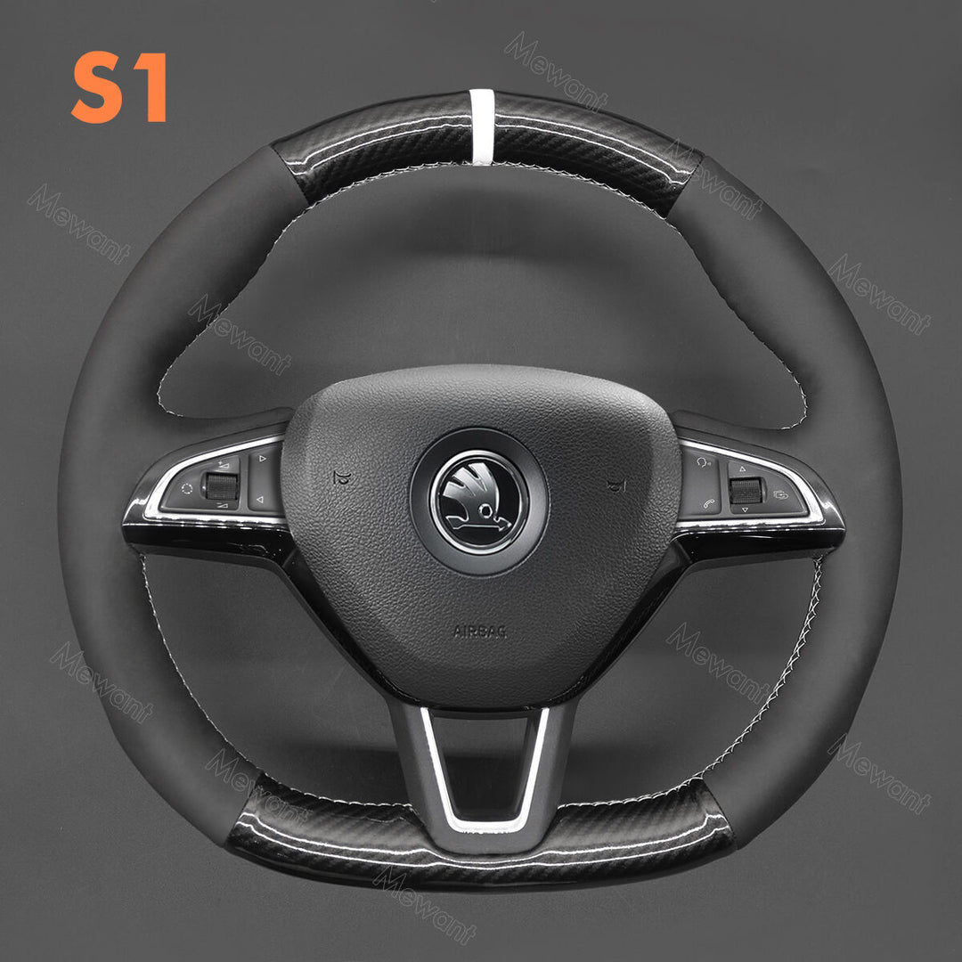 Steering Wheel Cover for Skoda Octavia Superb Fabia Kodiaq Citigo Scala 2015-2019