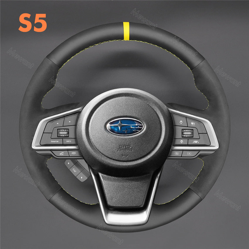 Steering Wheel Cover for Subaru Impreza Ascent Crosstrek Forester Outback Legacy - Stitchingcover