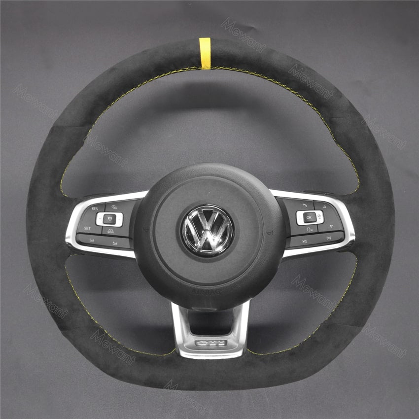 Steering Wheel Cover for Volkswagen VW Glof R GTI Polo Mk7 Media 2 of 7