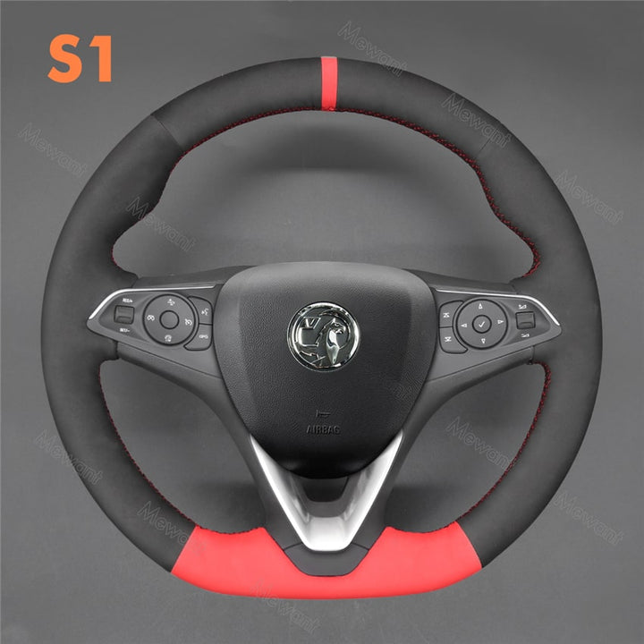 Steering Wheel Cover for Vauxhall Astra K Corsa E F Combo Grandland Insignia Mokka | Mewant - Stitchingcover